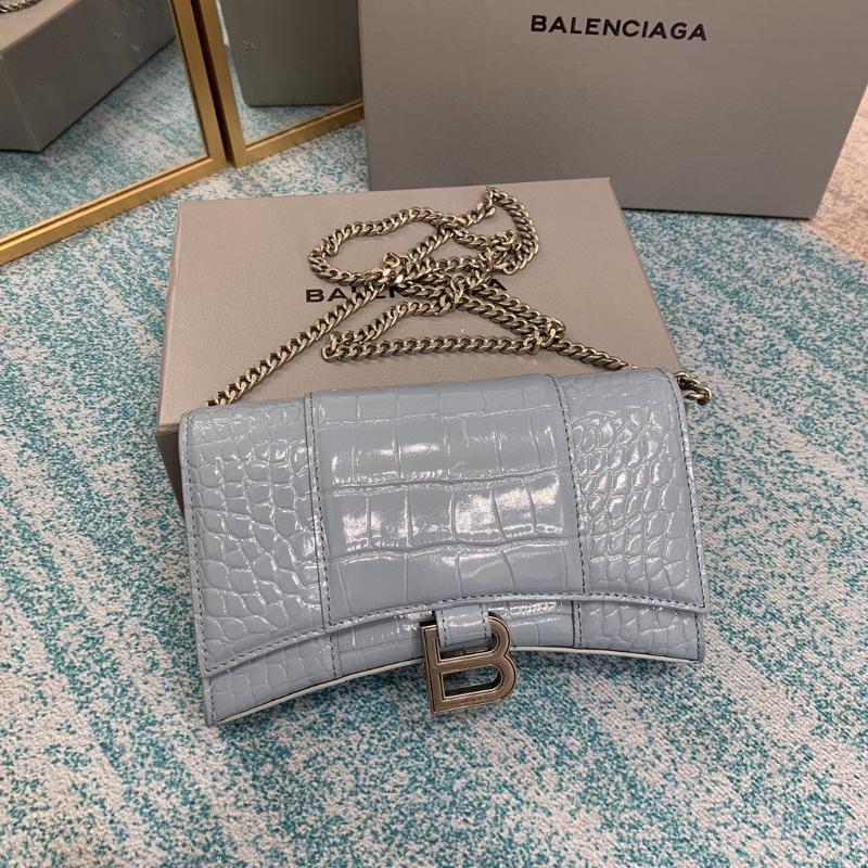 Balenciaga Bags 656050 Crocodile Haze Blue